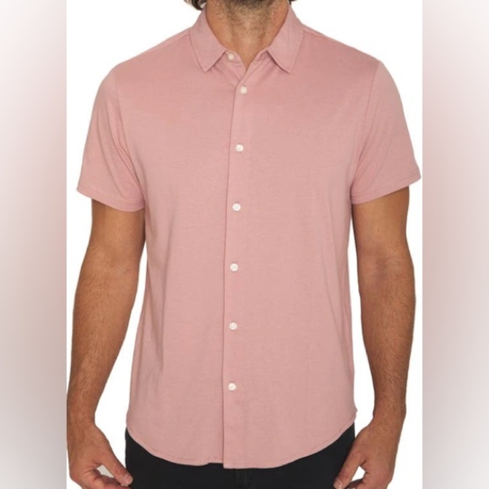 Brand New Pink Viscose Button Down